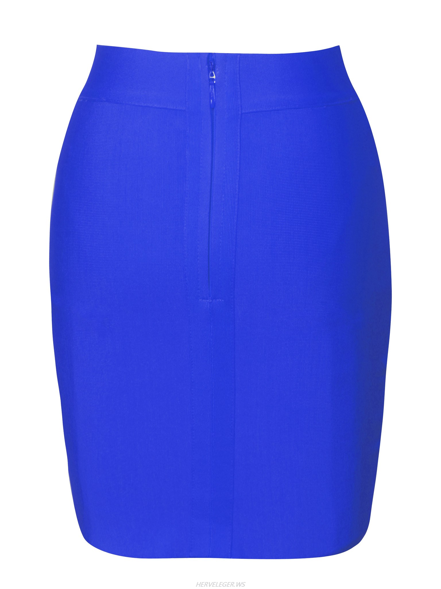 Herve Leger Blue Petal Hem Bandage Skirt