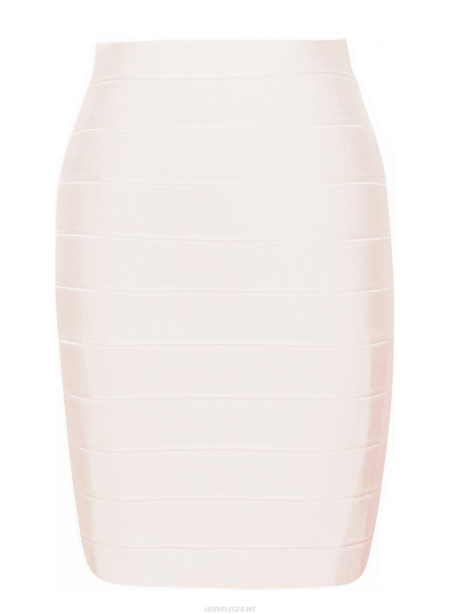 Herve Leger Nude Pencil Cut Bandage Skirt