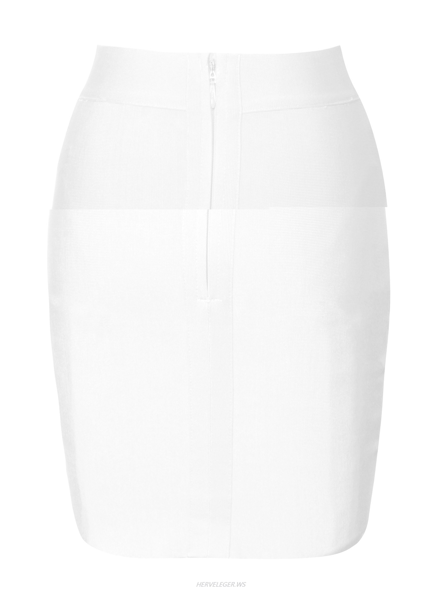 Herve Leger White Petal Hem Bandage Skirt