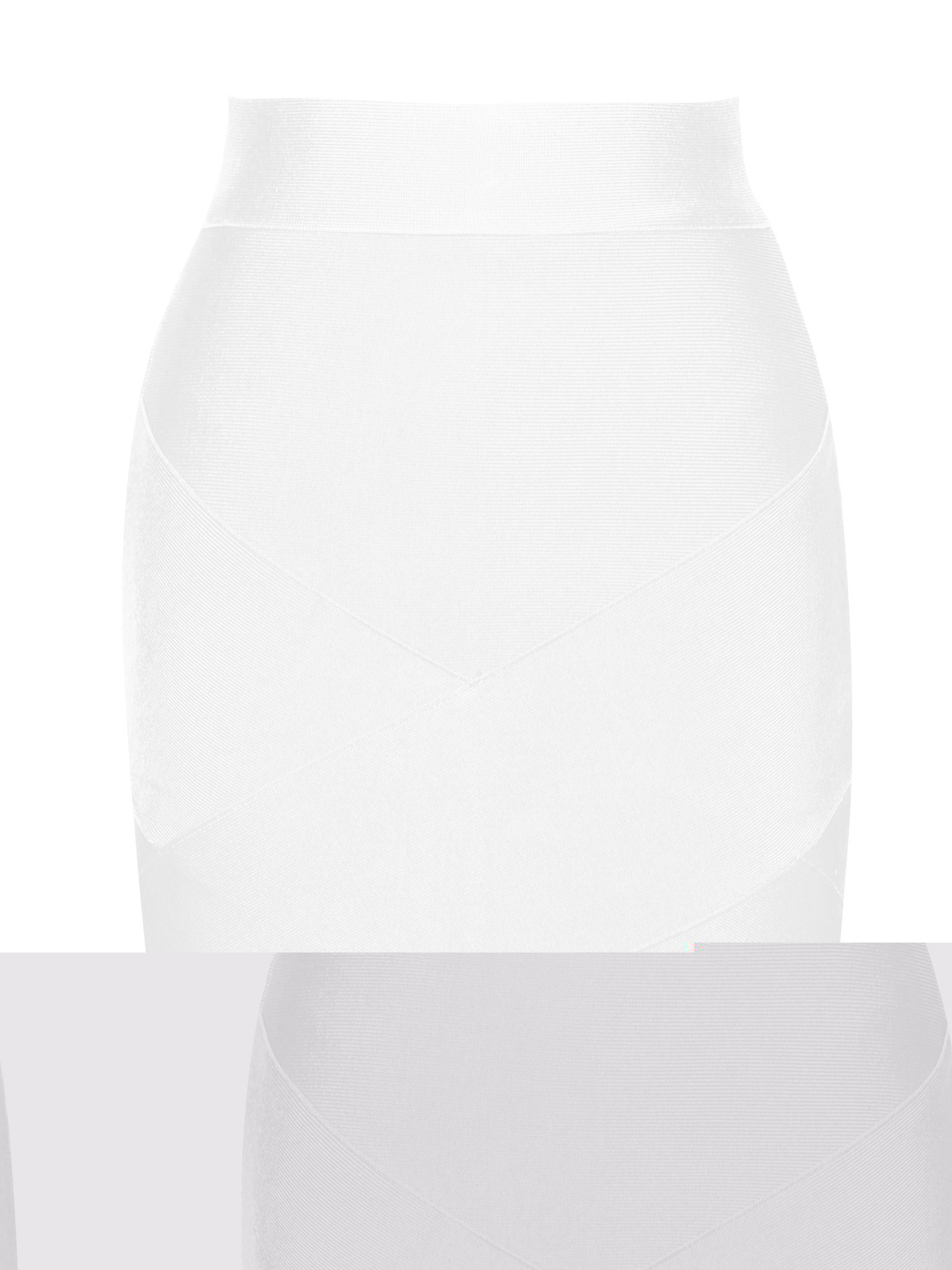 Herve Leger White Petal Hem Bandage Skirt