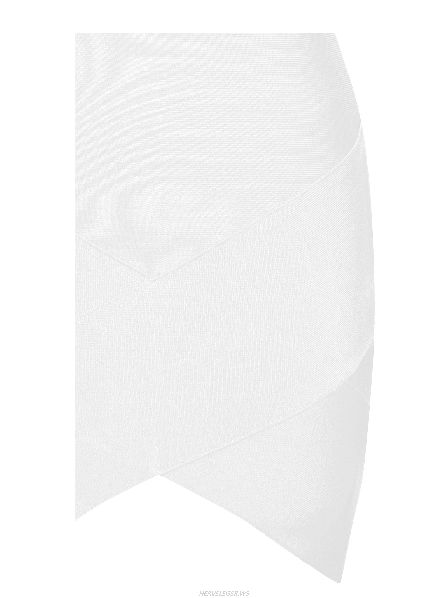 Herve Leger White Petal Hem Bandage Skirt
