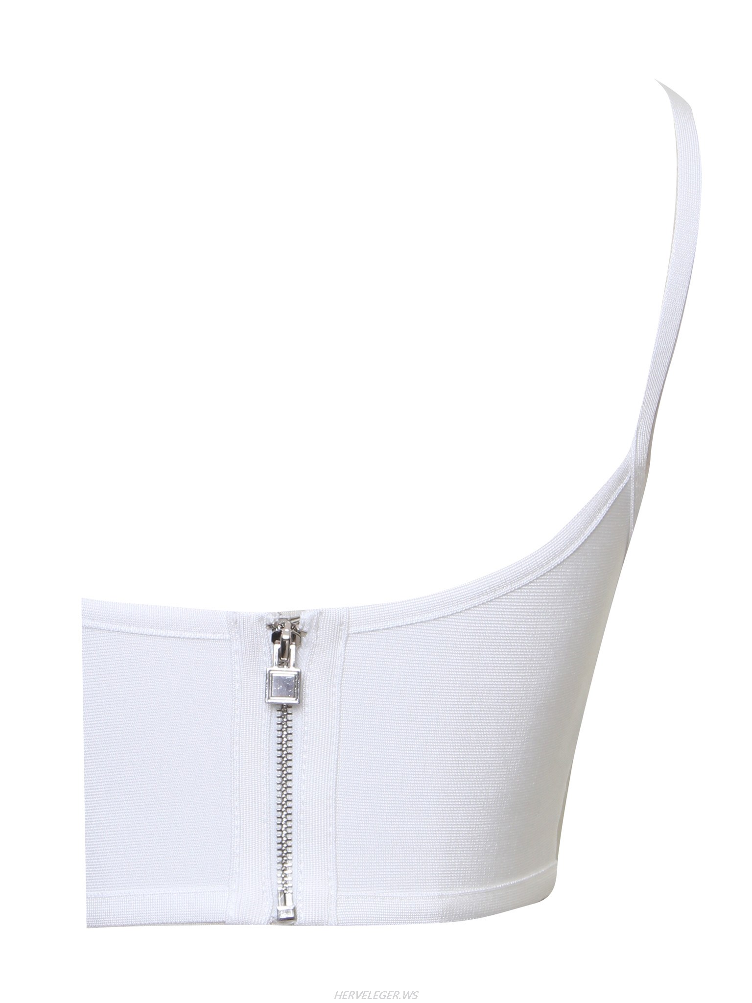 Herve Leger White Stud Detail Bandage Crop Top