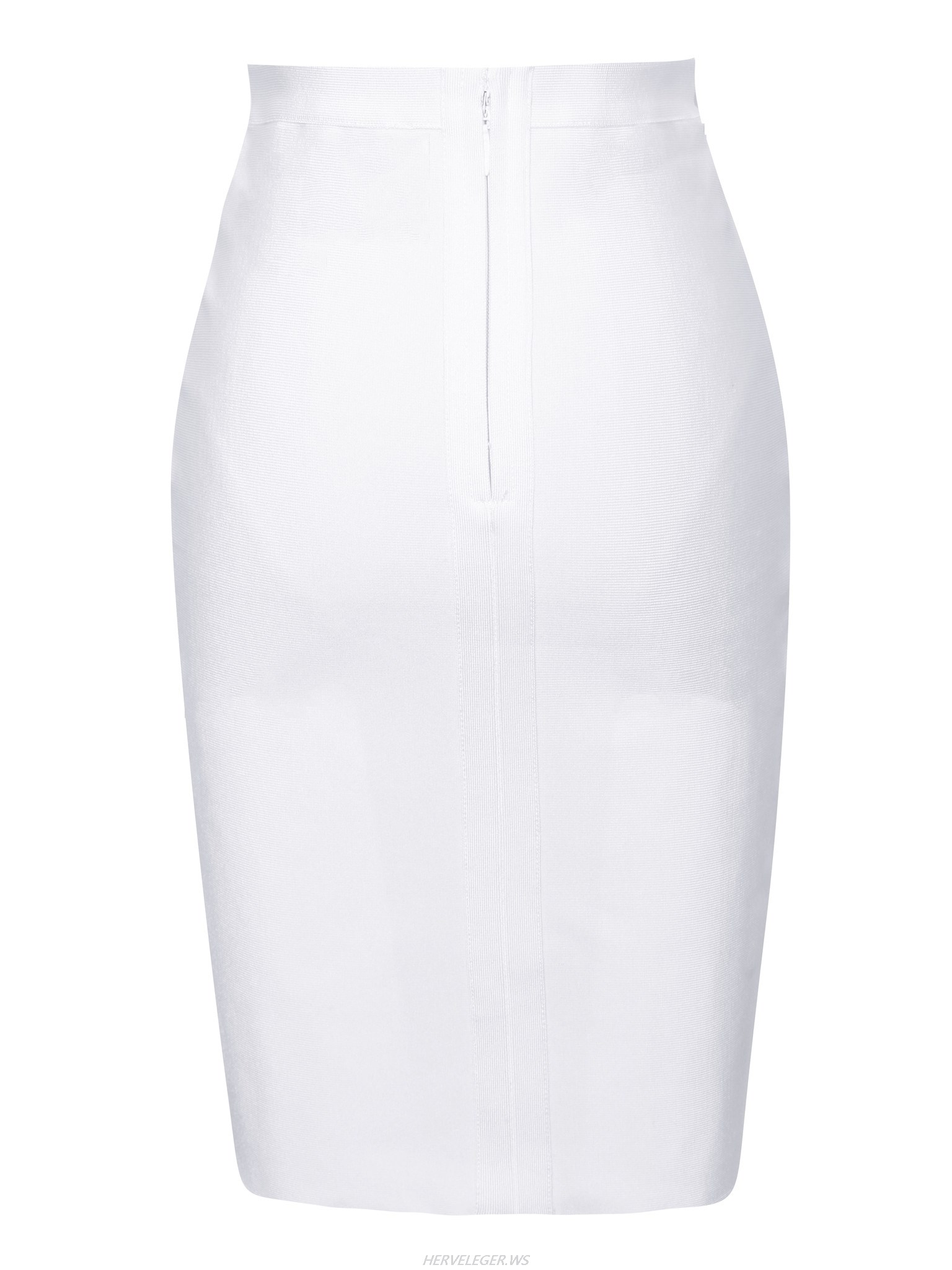 Herve Leger White Stud Detail Bandage Skirt