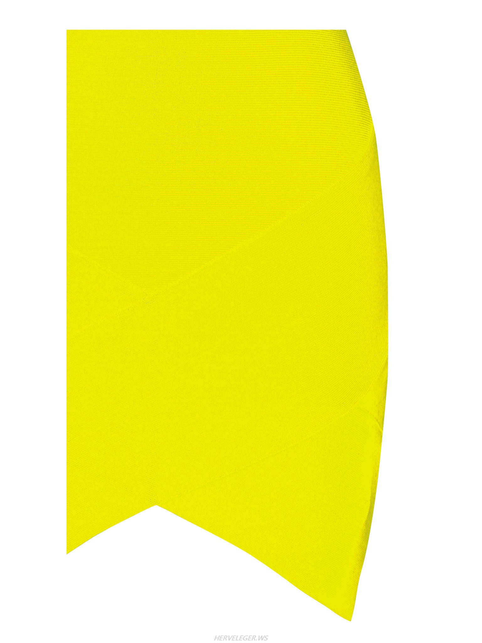 Herve Leger Yellow Petal Hem Bandage Skirt