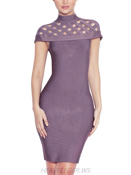 Herve Leger Lattice Shoulder Detail Dress Herve Leger Lattice Shoulder Detail Dress