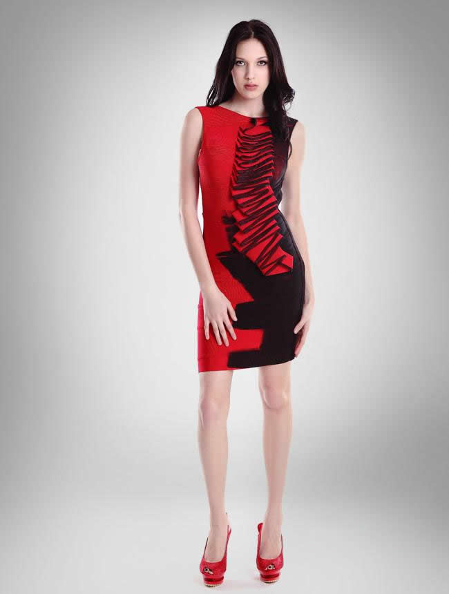 Herve Leger Holiday Dress Red