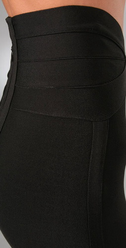 Herve Leger Black Layered Bandage Skirts