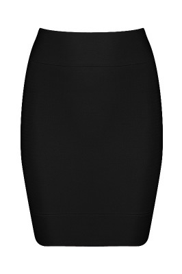Herve Leger High-Waisted Bandage Mini Skirt Black